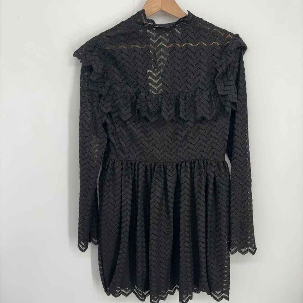 Rebecca Taylor Chevron Lace Mini Dress